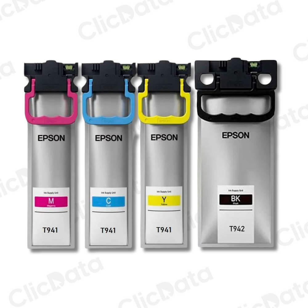 Kit Tintas Epson T942 y T941 Color mas negro 250ml wfC5710 Original
