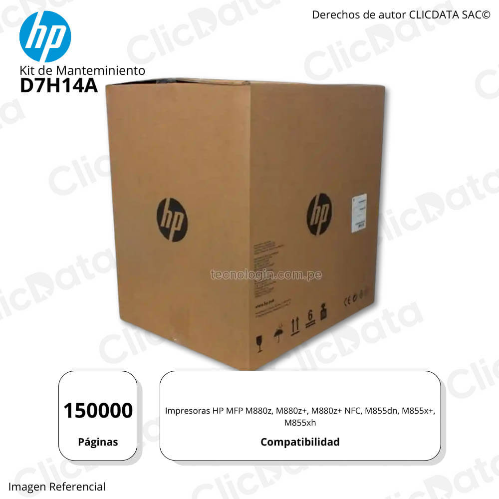 Kit de transferencia HP D7H14A 150,000 Pág. m880z, M855x Original