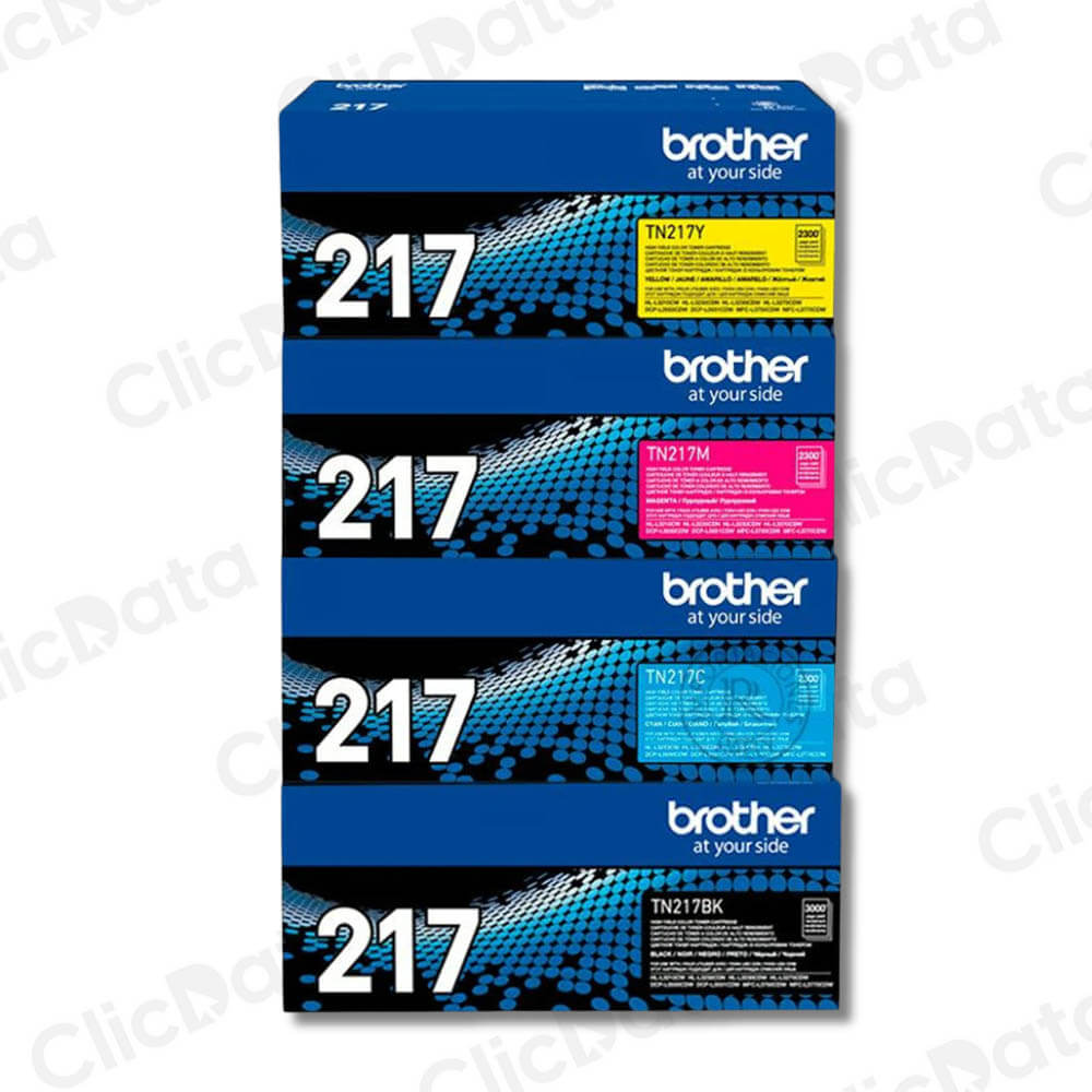 Kit De Toner Brother Tn217 CYMK L3210, L3550, L3750, L3770 Original