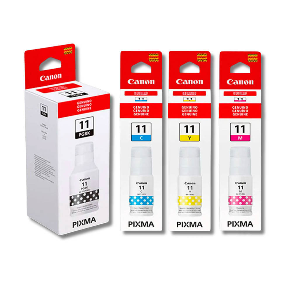 Kit de Tinta Canon GI 11 70ml color y 135ml negro G3160 Original