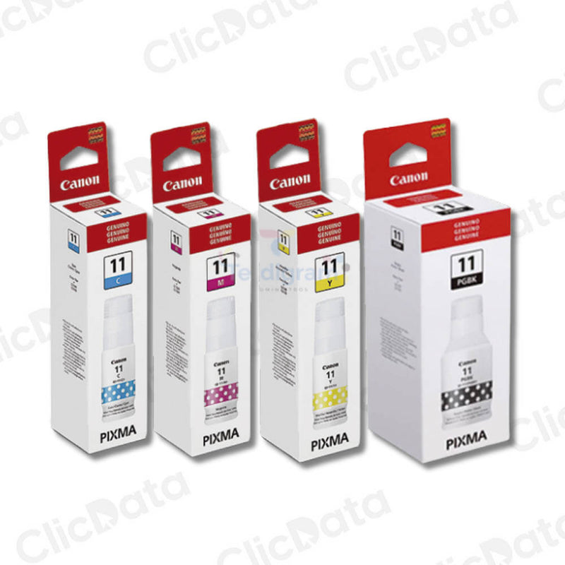 Kit de Tinta Canon GI 11 70ml color y 135ml negro G3160 Original