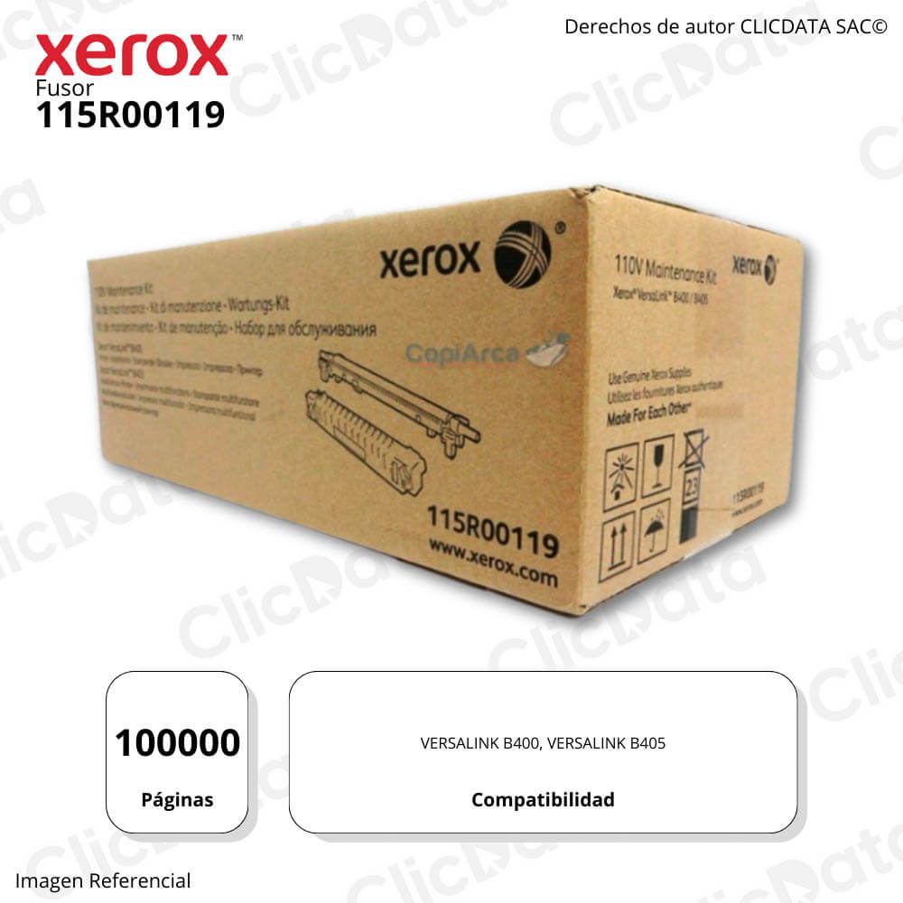 Fusor Xerox 115R00119 110V 100,000 Pág B400, B405 Original