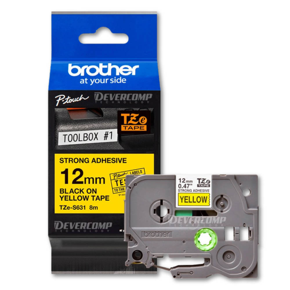 Cinta Brother Tze- S631 12mm x 8,00 M. Brother PTH110 Original