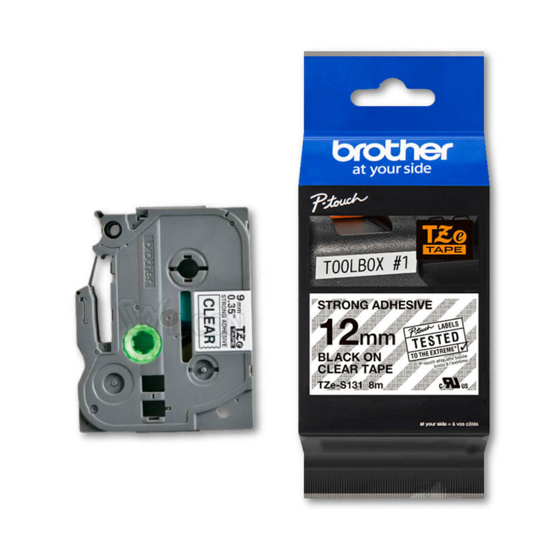 Cinta Brother Tze-S131 12mm x 8,00 M. PTH110,PTE300 Original