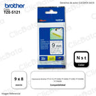Cinta Brother Tze-S121 9mm x 8,00 m. PTH110,PTD400 Original