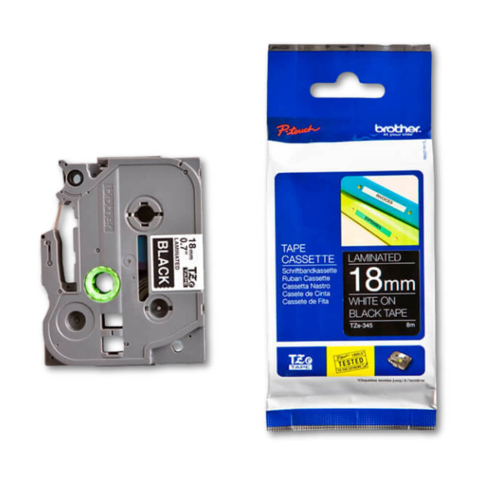 Cinta Brother Tze-345 18mm x 8,00 M. PTD400,PTE300 Original