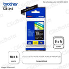 Cinta Brother Tze-345 18mm x 8,00 M. PTD400,PTE300 Original