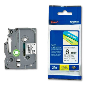 Cinta Brother Tze-211 6mm x 8,00 M. PTH110,PTP900W Original