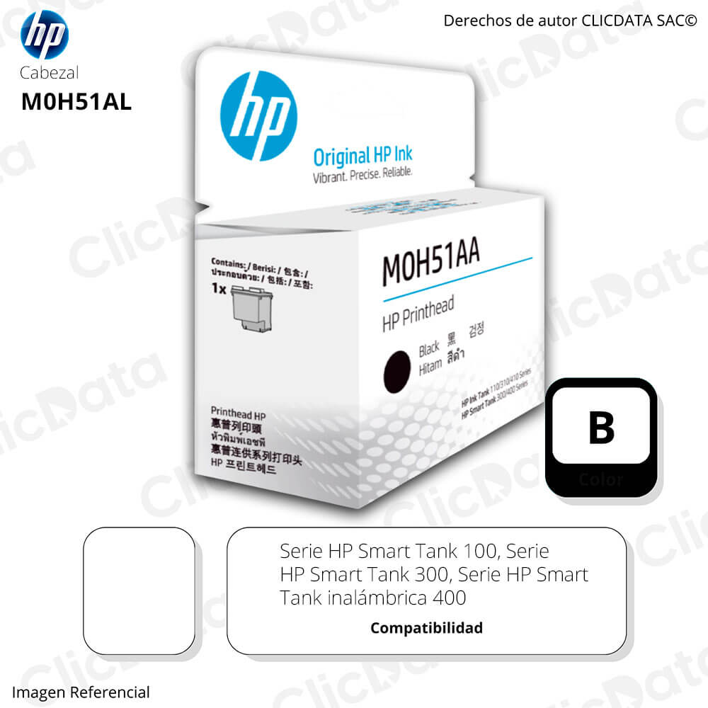 Cabezal HP M0H51AL Negro Smart Tank 100,300, 400 Original