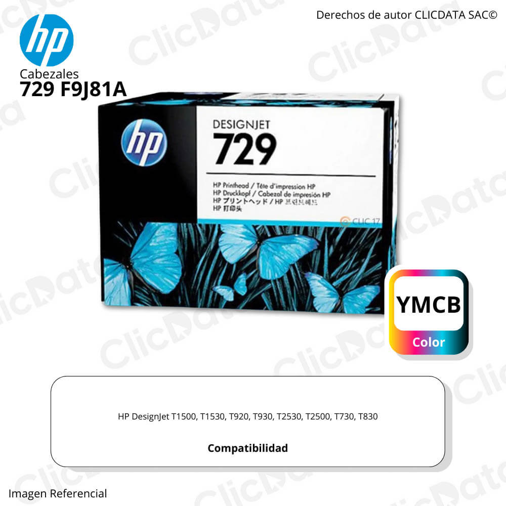 Cabezal HP 729 Negro F9J81A T730, T830 Replacement Original