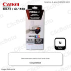 Cabezal Canon combo BH 10 + GI 11BK Negro G21060, G3160 Original