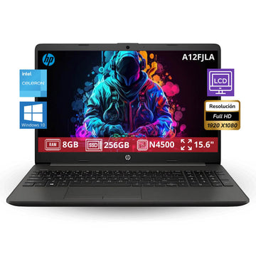 Laptop HP 15.6" 250 G9 8GB Ram 256gb ssd Windows 10 N4500 A12FJLA
