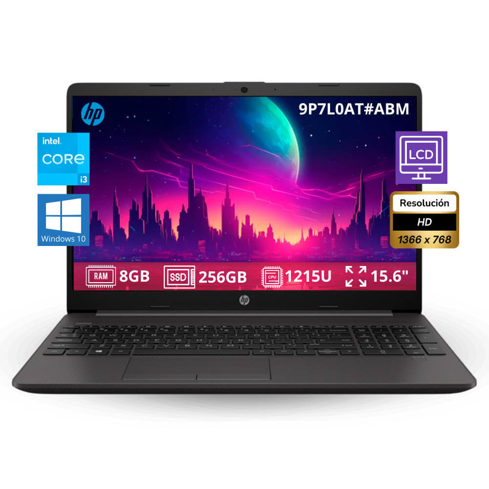 Laptop hp 15.6" 250 G9 8GB Ram 256gb SSD CORE i3-1215U 9P7L0AT