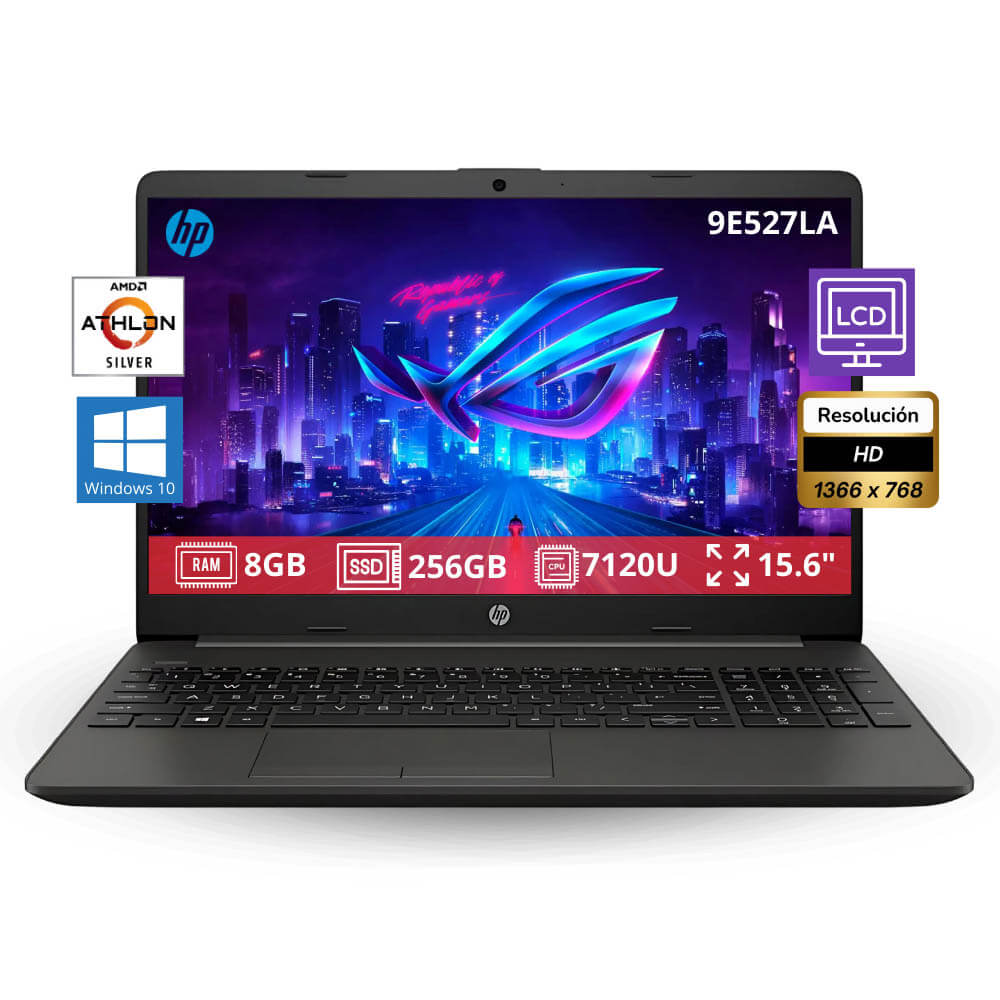 Laptop HP 15.6" 255 G10 8GB Ram 256gb ssd Athlon 7120U 9E527LA