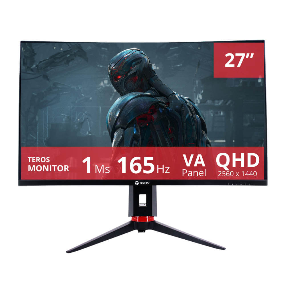 Monitor Curvo Teros 27" TE-2765G 165hz 1ms 2K QHD VA HDMI, DP
