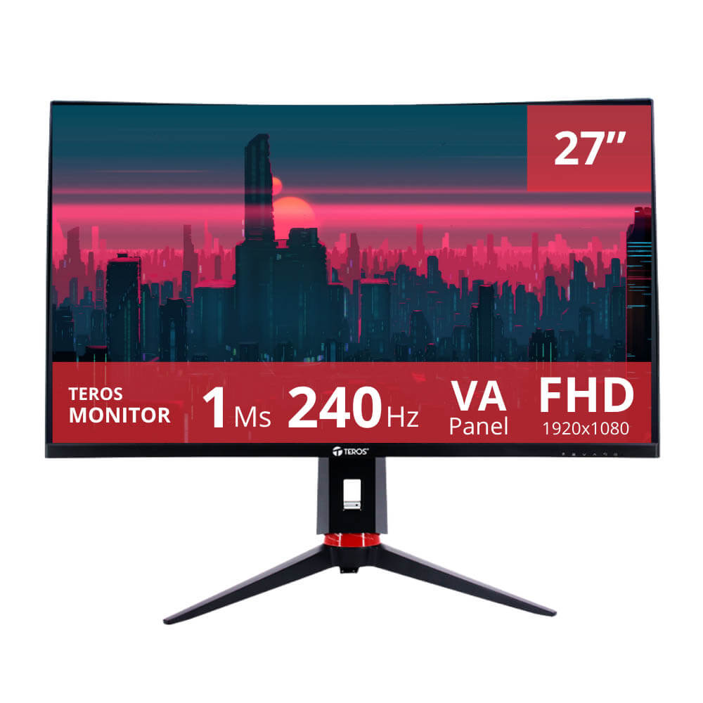 Monitor Curvo Teros 27" TE-2764G 240hz 1ms full Hd VA HDMI, DisplayPort