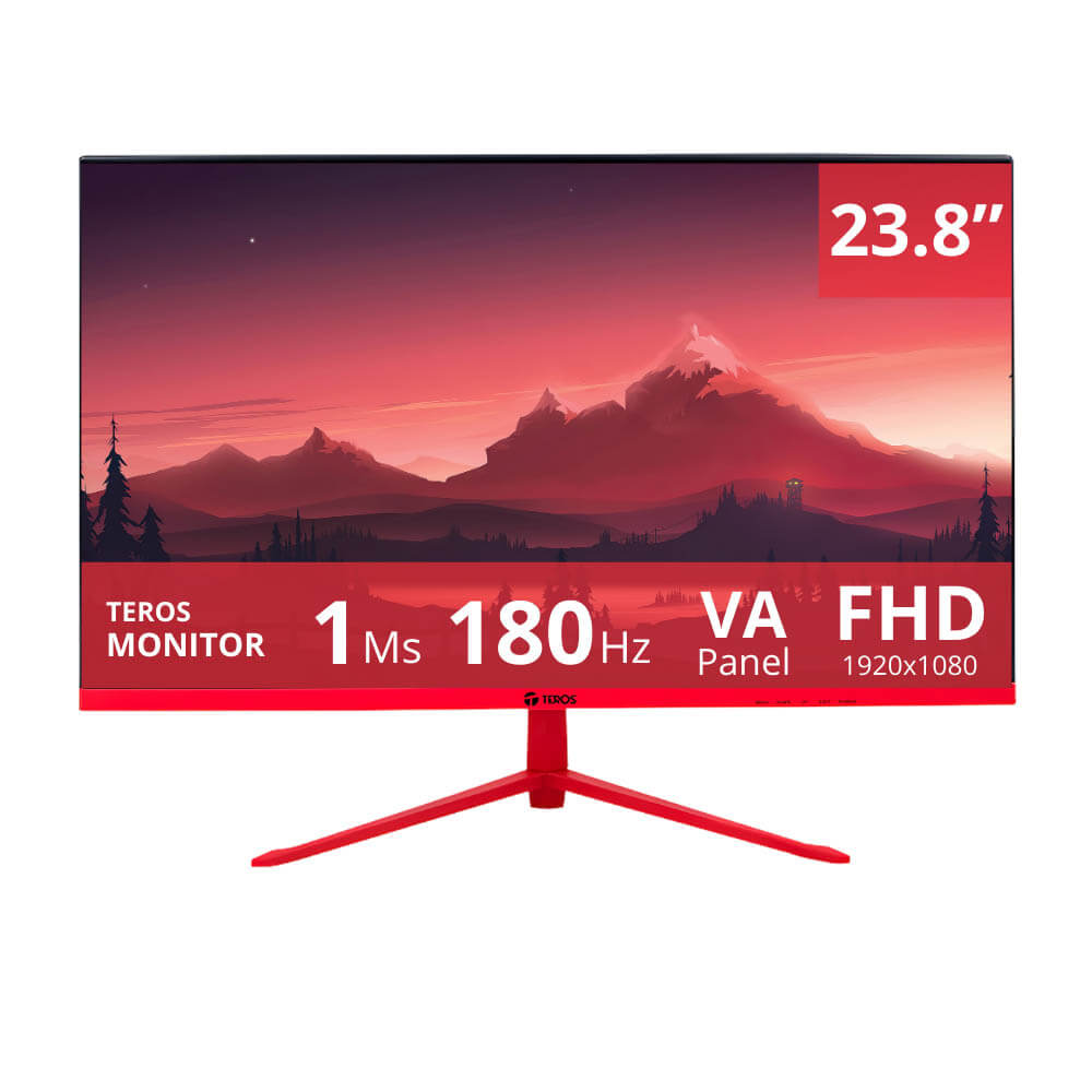 Monitor Curvo Teros 24" TE-2473G 180hz 1ms FHD, VA HDMI, DisplayPort