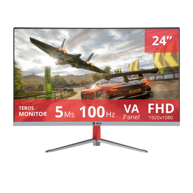 Monitor Curvo Teros 24" TE-2401S 100hz 5ms FHD, VA HDMI, VGA