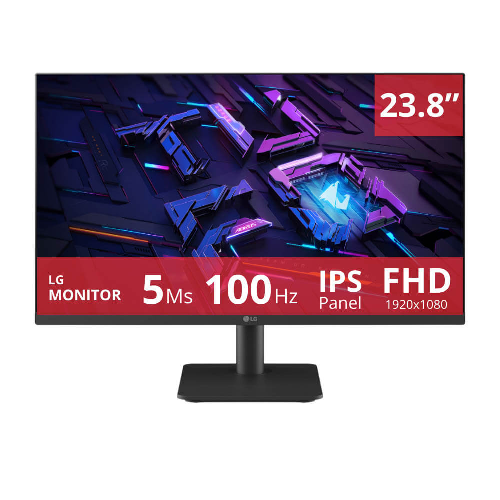 Monitor Lg 23.8" 24MS500-B 100hz 5ms FHD IPS HDMI, VGA Gaming y oficina