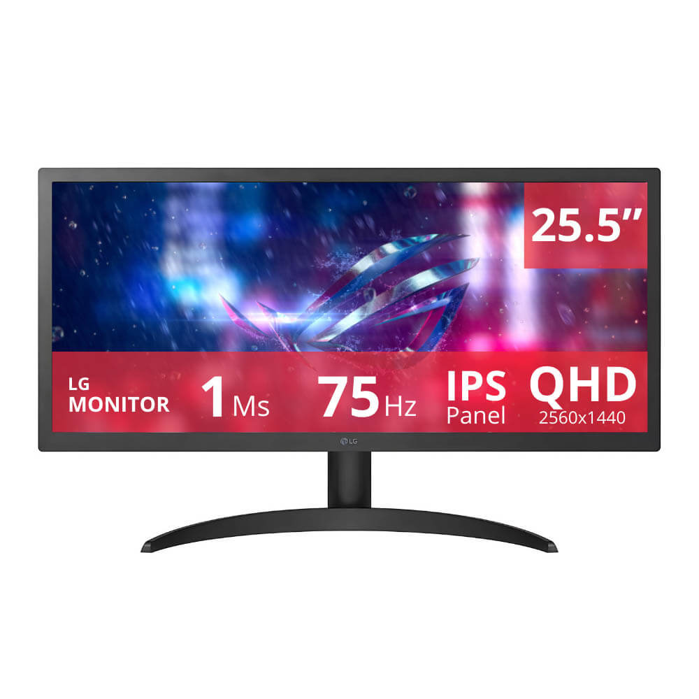 Monitor Lg 25.7" 26WQ500 75hz 1ms UltraWide FHD HDMI, DP UltraWide