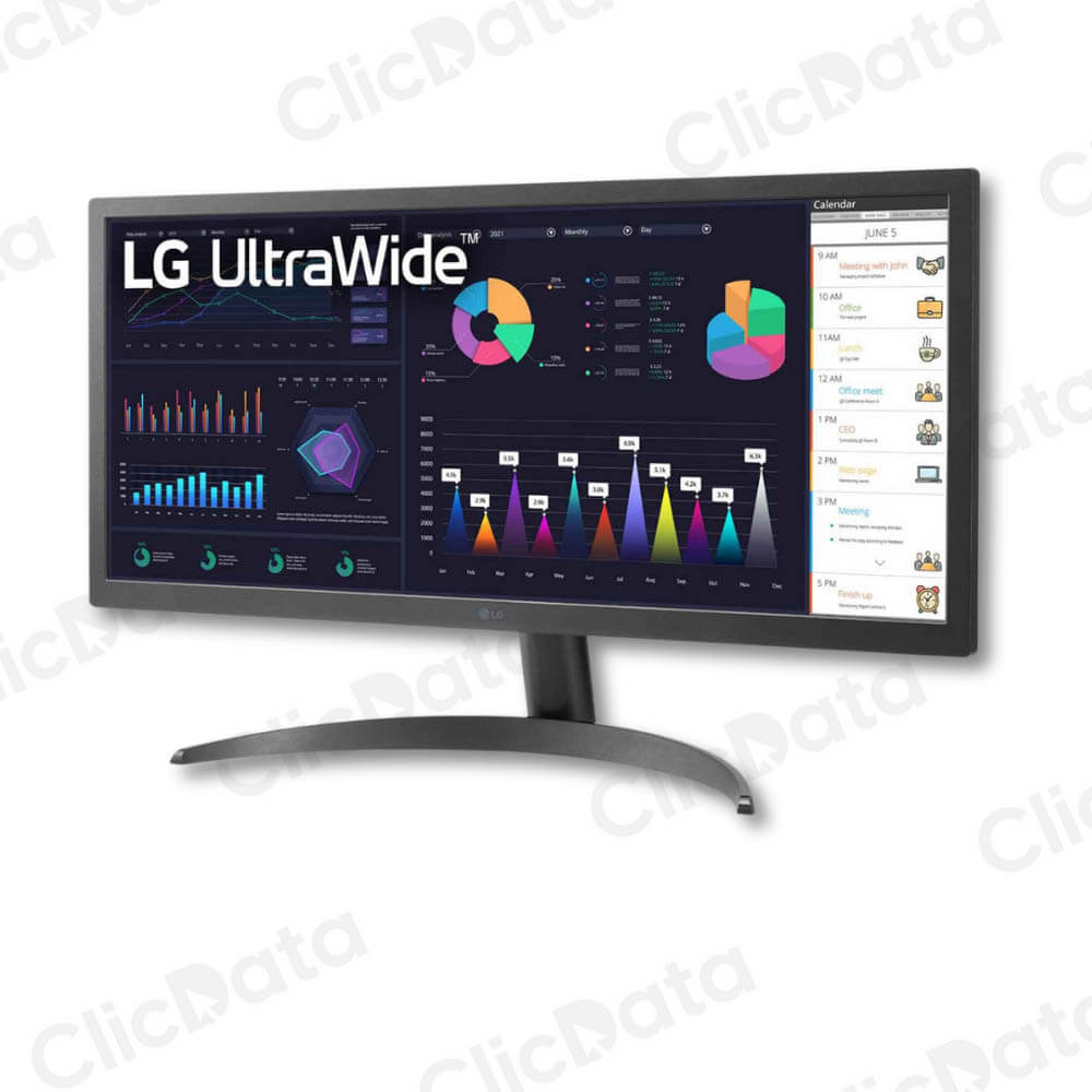 Monitor Lg 25.7" 26WQ500 75hz 1ms UltraWide FHD HDMI, DP UltraWide