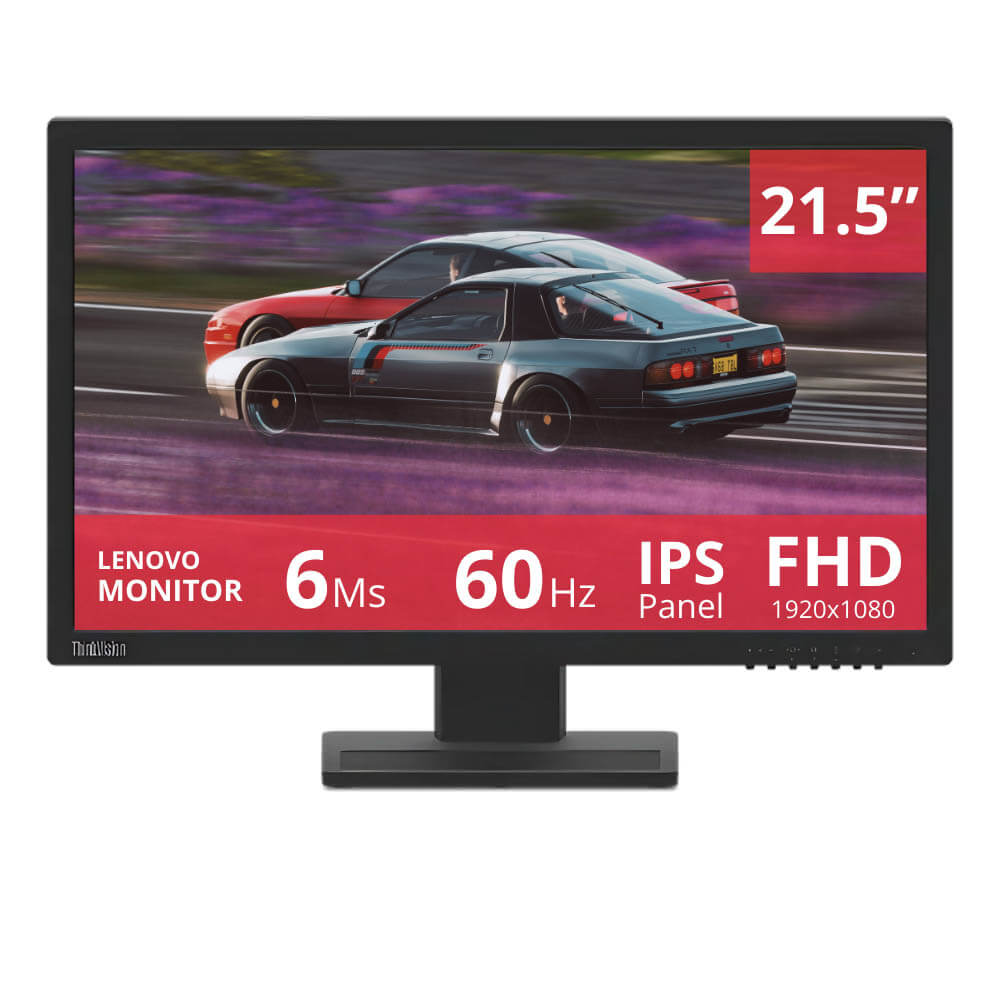 Monitor Lenovo 21.5" E22-28 60hz 6ms WLED IPS HDMI, VGA, DP SpeaKers