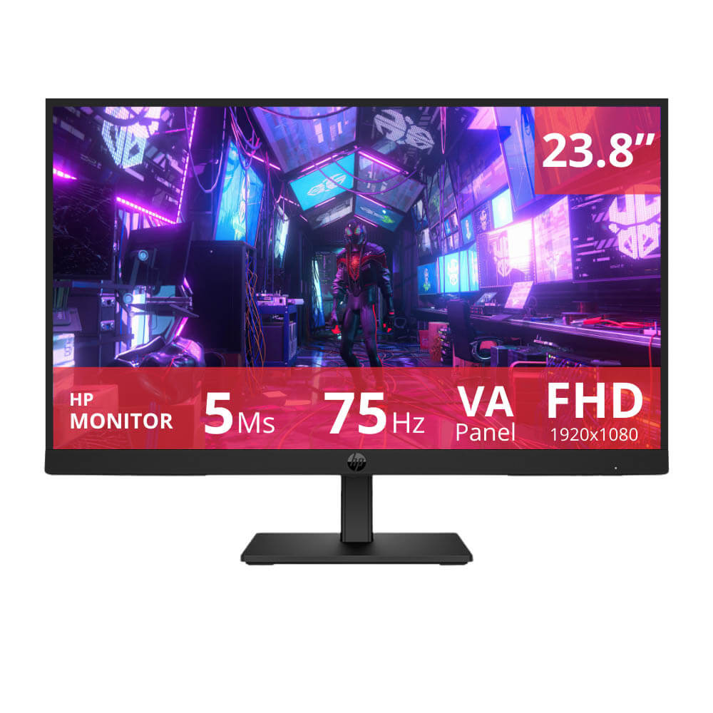 Monitor Hp 23.8" V24V G5 75hz 5ms full Hd VA VGA, HDMI Plana
