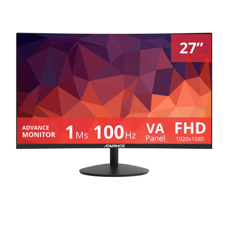 Monitor Curvo Advance 27" ADV 2751s 100hz 1ms full Hd VA HDMI, DP