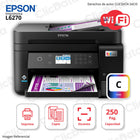 Impresora Epson L6270 Imprime, Escanea, Copia, LAN, Wi-Fi Multifuncional