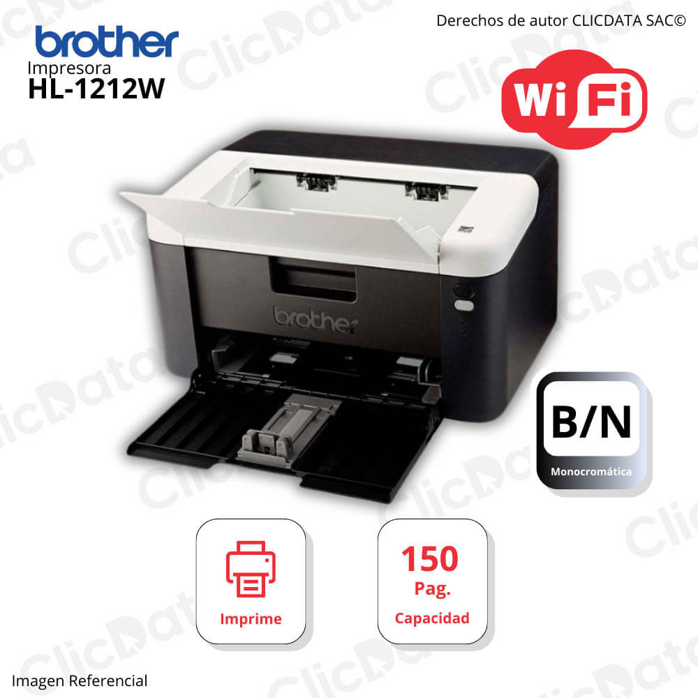 Impresora Brother Hl 1212W Solo Impresión Monocromática Inalambrico