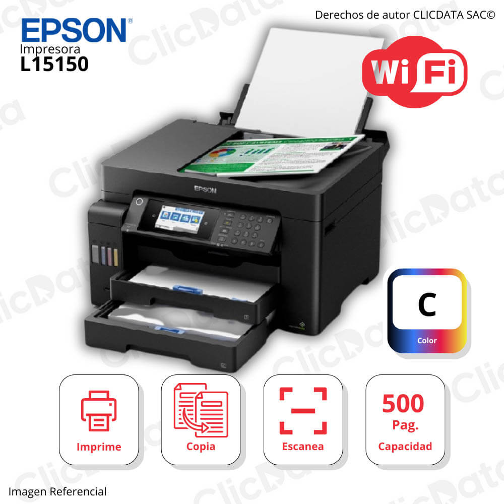 Impresora Epson L15150 Imprime, Copia, Escanea, Fax, Ethernet