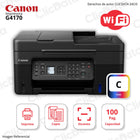 Impresora Canon Pixma G4170 Imprime, Escanea, Copia, ADF, Fax, Wifi, Usb