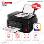 Impresora Canon Pixma G7010 Imprime, Escanea, Copia, Fax Color
