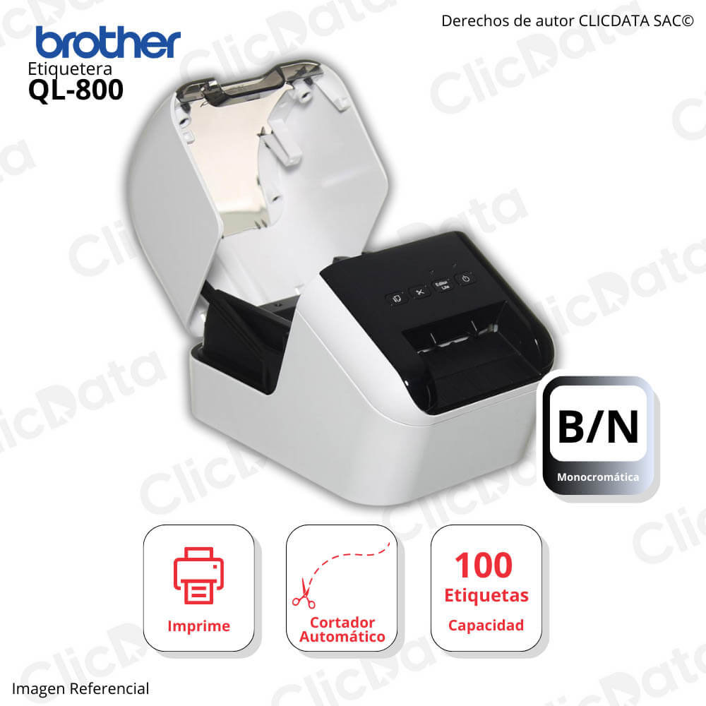 Impresora Brother Etiquetera QL-800 Cortador Automático