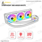 Cooler Antec Symphony 360 White Aluminio, policarbo. liquid ARGB