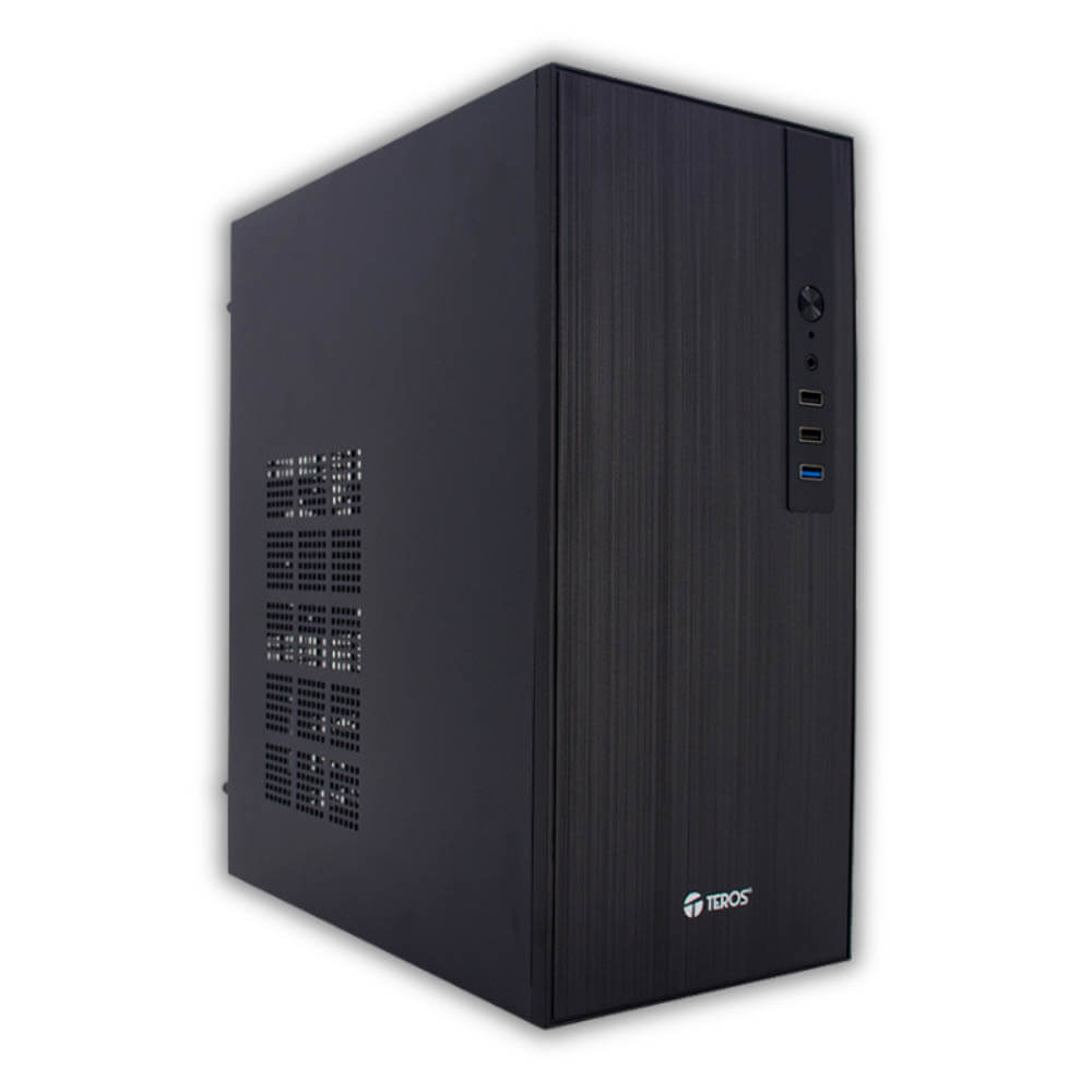 Case Teros TE-1034S Negro Mini Tower 250W USB 3.0 Audio, HD Negro