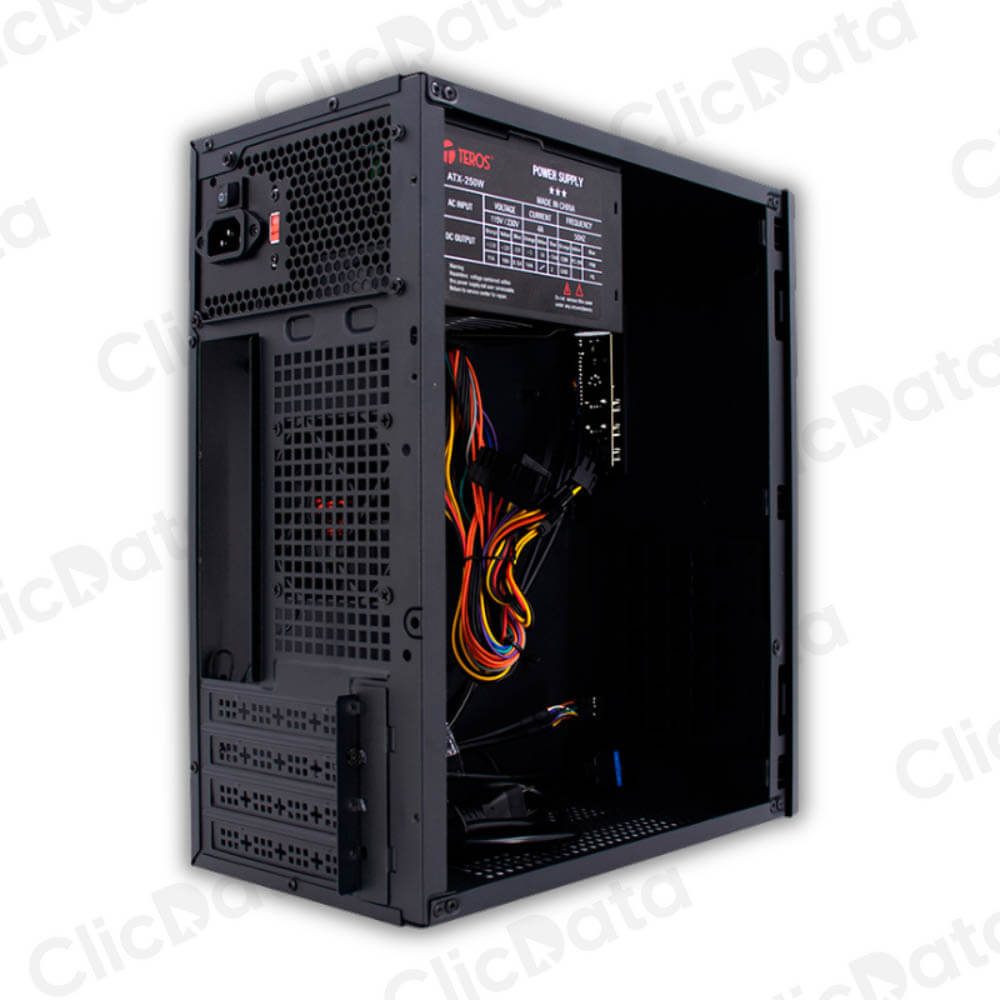 Case Teros TE-1034S Negro Mini Tower 250W USB 3.0 Audio, HD Negro