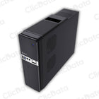 Case Teros TE-1032S Negro Slim 250W USB3.2 HD Audio, Micrófono