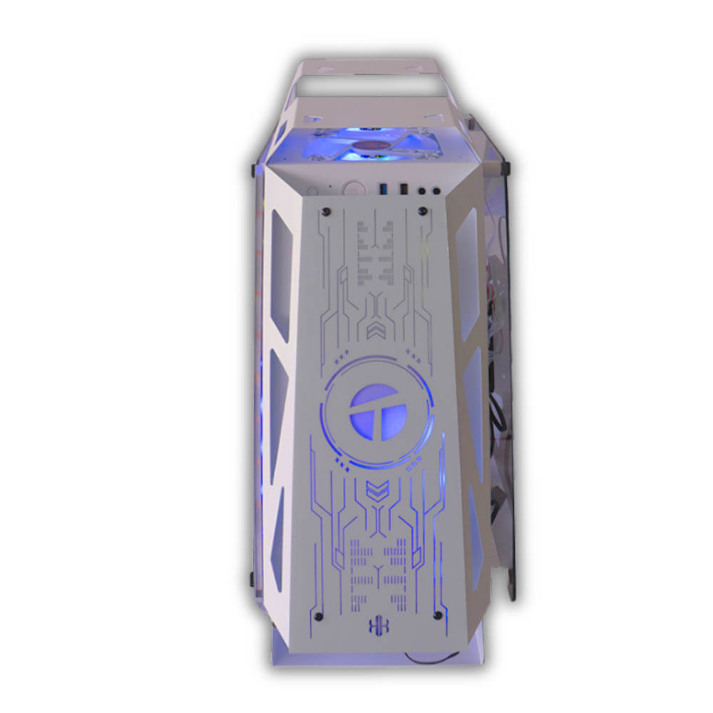 Case Teros TE-1311G Blanco Mid Tower USB3.0 ARGB Fan, Micrófono