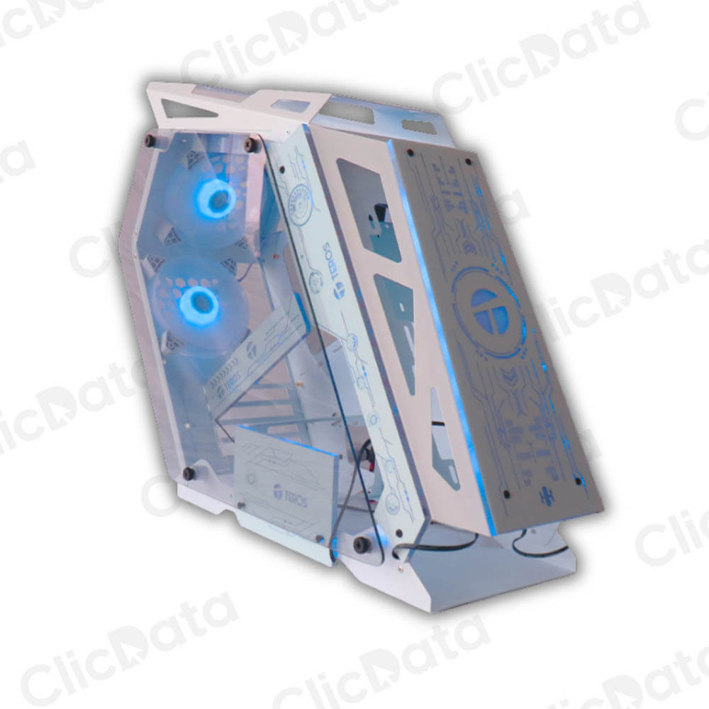 Case Teros TE-1311G Blanco Mid Tower USB3.0 ARGB Fan, Micrófono