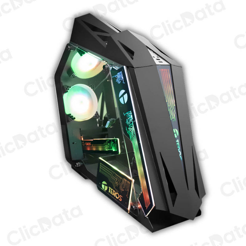 Case Teros TE-1314G Negro Mid Tower USB3.0 ARGB Negro