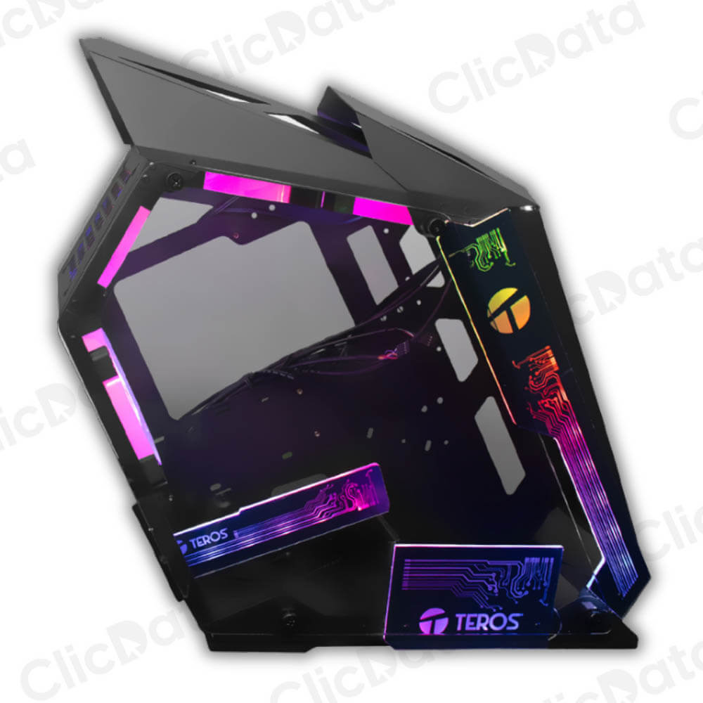 Case Teros TE-1314G Negro Mid Tower USB3.0 ARGB Negro