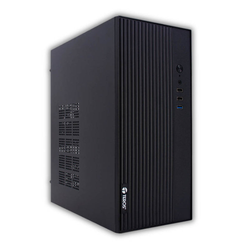 Case Teros TE-1035S Negro Mini Tower 250W USB3.0 Audio, HD Negro