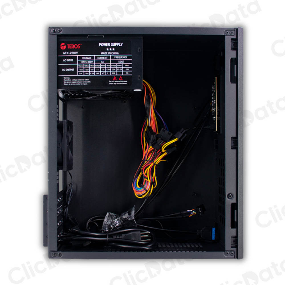 Case Teros TE-1035S Negro Mini Tower 250W USB3.0 Audio, HD Negro