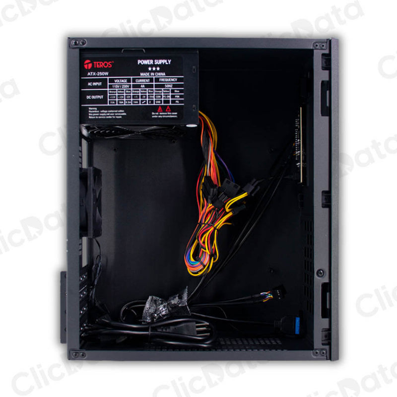 Case Teros TE-1035S Negro Mini Tower 250W USB3.0 Audio, HD Negro