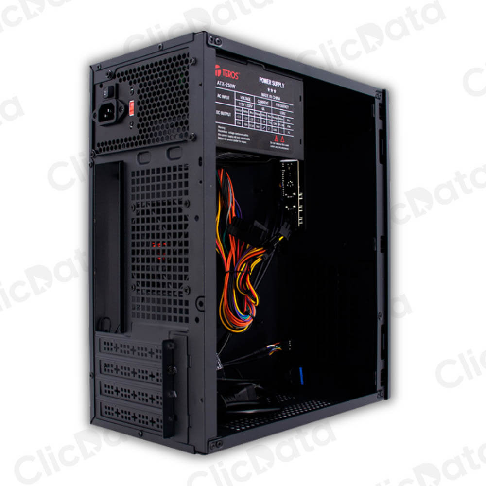 Case Teros TE-1035S Negro Mini Tower 250W USB3.0 Audio, HD Negro