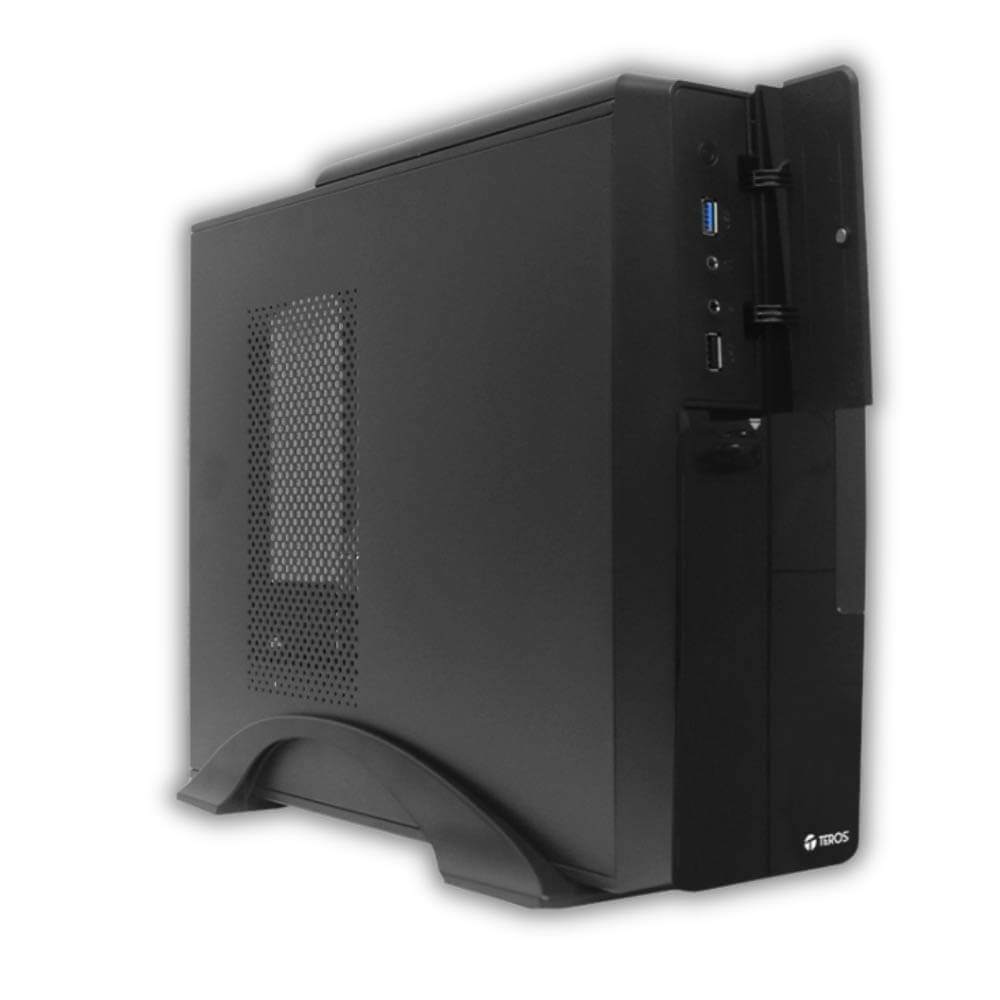 Case Teros TE-1039S Negro Slim 250W USB3.0, Audio DVD, Micrófono