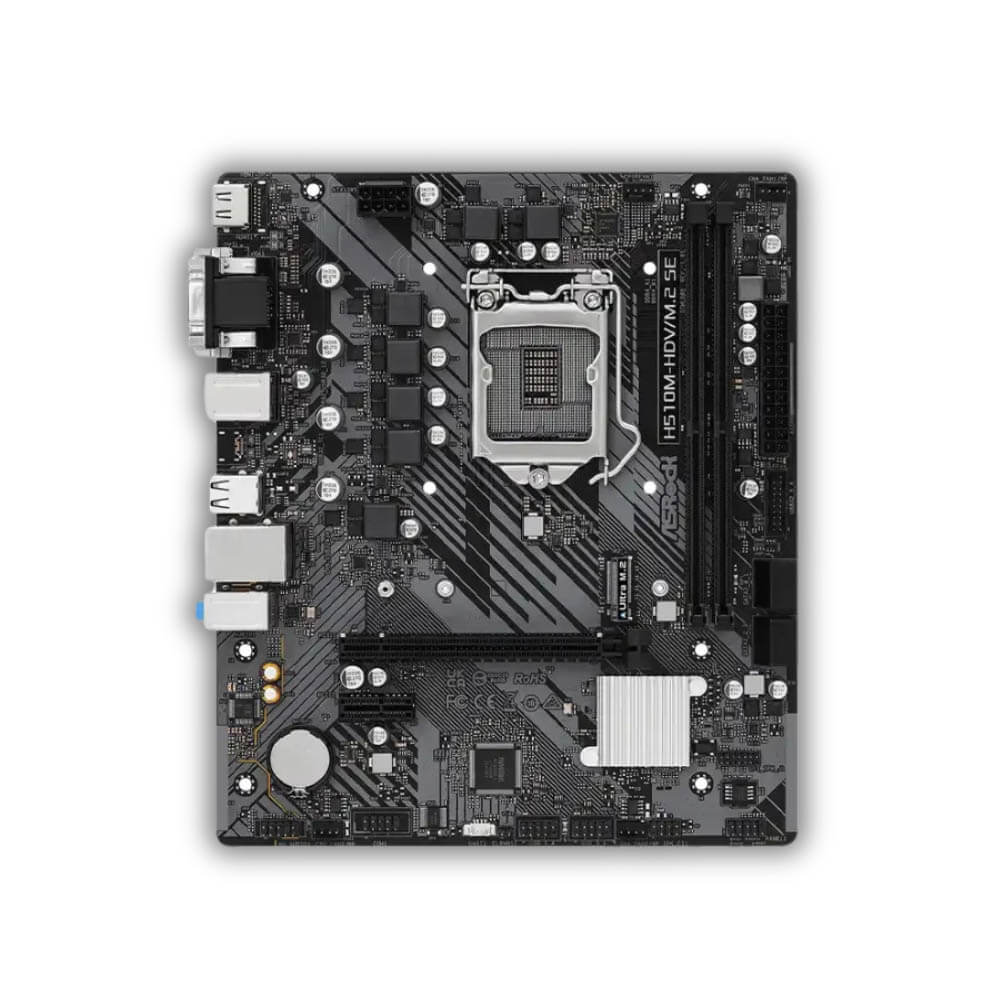 PLACA ASROCK H510M-HDV/M.2 SE, LGA1200, DDR4 3200MHz, M.2 (PCIe Gen3 x4), PCIe 4.0, HDMI.