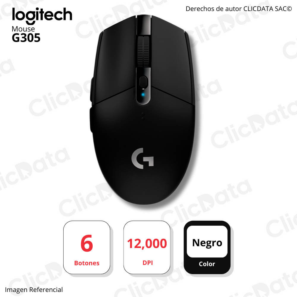 Mouse Logitech G305 Menta 6 Botones Inalámbrica (LightSpeed)