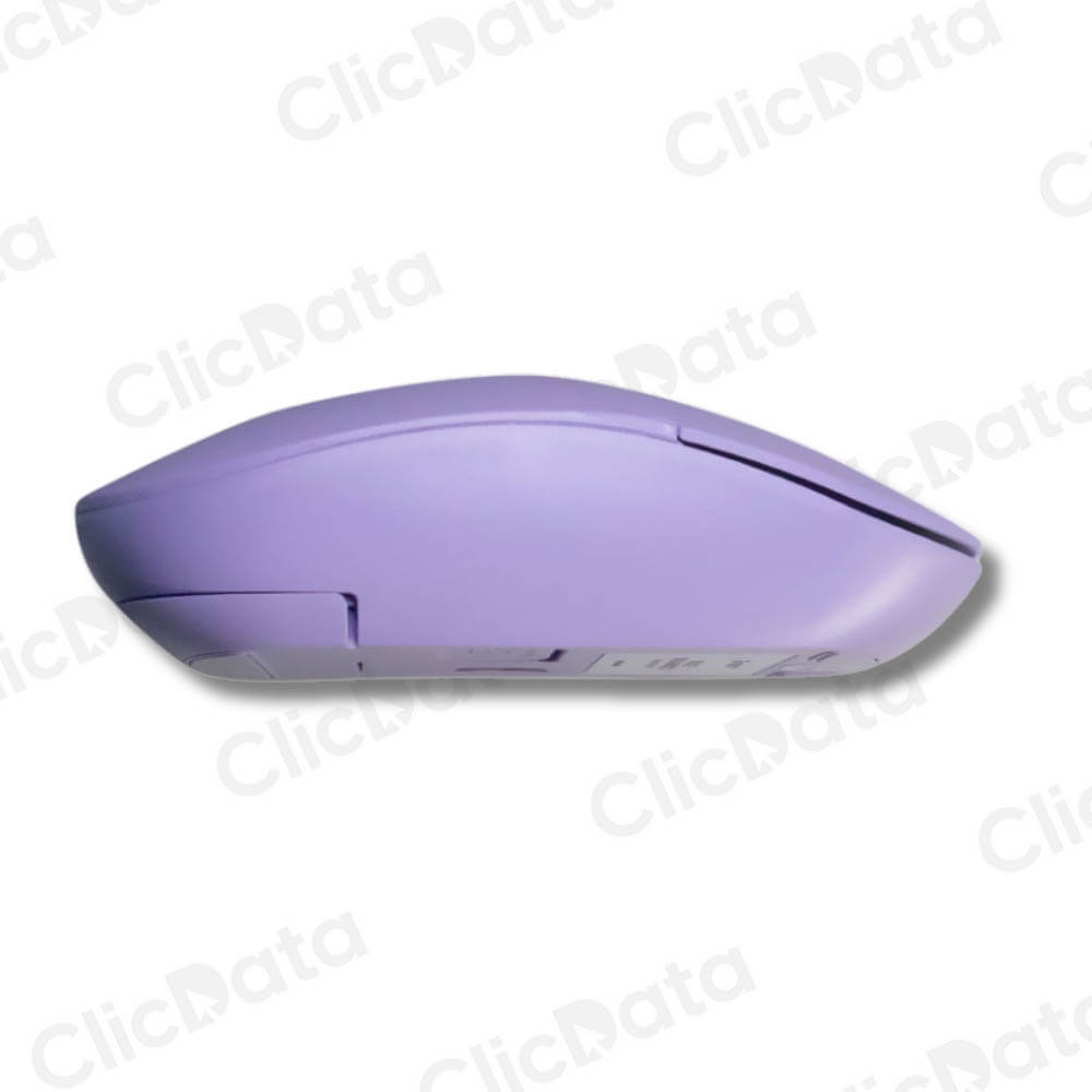 Mouse Teros TE-1219S Negro 3 Botones 1000 DPI, receptor USB morado